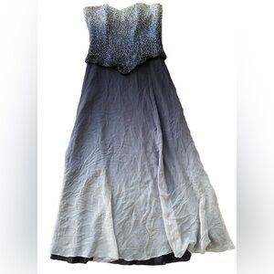 LILLIE RUBIN SILK AND BEADED OMBRÉ FORMAL GOWN
